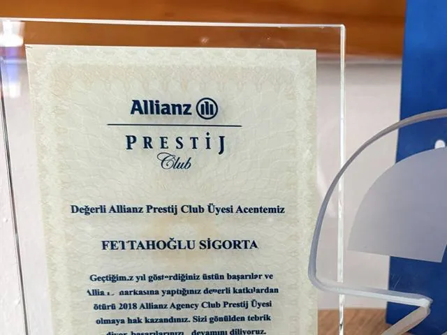 2018 — Allianz Prestij Club Üyeliği