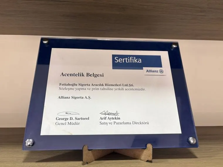 Allianz Acentelik Belgesi